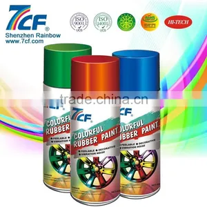 High Quality Shenzhen Rainbow Fine Chemical Brand 7CF Multi-purpose 400ml Acrylic Colorful Rubber Paint thumbnail-1