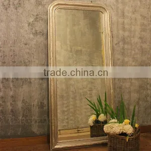 Large Decorative Wall Mirror With Antique Silver Leaf Finish - Jasmine Series thumbnail-1
