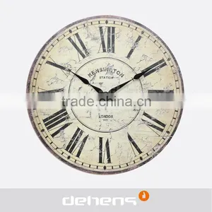 DEHENG 16 Antique Old Style MDF Wall Clock thumbnail-1
