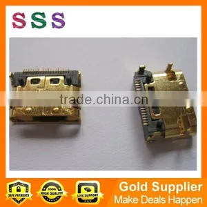 Wholesale Price Gold Mini 19pin HDMI Female Connector 180 Degree 4F thumbnail-1
