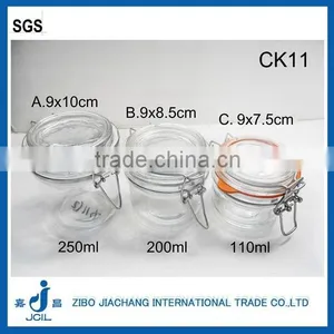 125ml Glass Jar With Glass Lid and Clip thumbnail-2