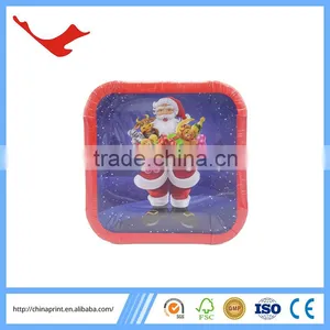 006 FDA Standard Printed Disposable Tableware for Christmas Party thumbnail-2