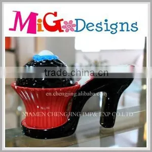 Distinct High Heel Shape Jar With Black Lid thumbnail-1