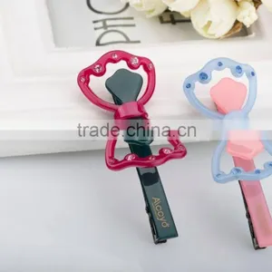 Fashion Colorful Rhinestone Decoration Hair Clip Wholesale Exquisite Bow Hair Clip thumbnail-3