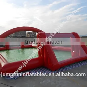 Splendid Human Soap Football Field/commercial Inflatable Soccer Pitch/Water Football Field Custom-made thumbnail-5