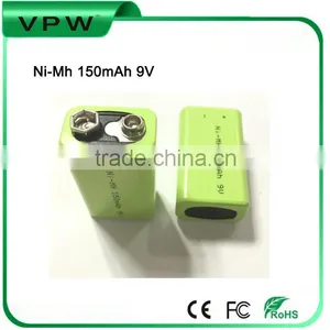 Rechargeable 150mAh 9V TV Remote Control Ni-Mh Battery thumbnail-2