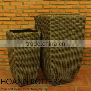 Garden Rattan Flower Planter Outdoor and Indoor thumbnail-2