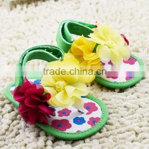 Wholesale China Kids Shoes Baby Girl Summer Shoes Baby Shoes Colors Flower Sandals thumbnail-1