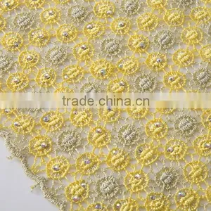 Professional Cotton Polyester Eyelet Embroidery Lace Fabric French Wedding Dress Lace African Net Lace Fabrics Chemical Lace thumbnail-5