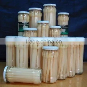 NEW CROP/ Canned White Asparagus Spears in Tall Glass Jars 370ml thumbnail-5