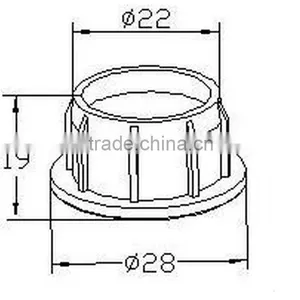 JY-110E|Beige Plastic Pipe Fitting End Cap|28mm Plastic Pipe End Cap|Flooring Protection Cover thumbnail-2