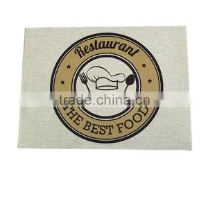 Small Order Accept Digital Printed Linen Fabric Custom Table Mat thumbnail-3