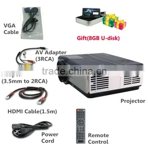 1280*800 Resolution Cinema Desktop Projector Support 1080P With Hdmi Input thumbnail-5