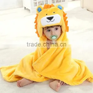 Yellow Egyptian Flannel Fleece Baby Bathrobe thumbnail-3