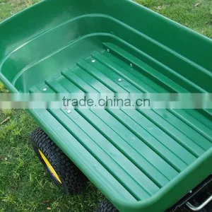 Manual Power Source Garden Cart Four-wheel Plastic Tipper Cart Multi-Purpose Plastic Pull Cart thumbnail-3