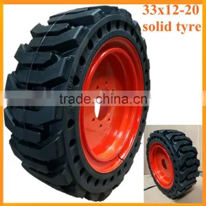 12-16.5 33x12-20 Solid Skid Steer Loader Tires for ko Matsu Wa50-3 thumbnail-1