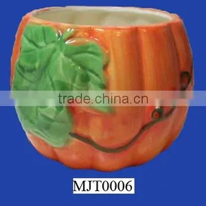 Ceramic Pumpkin Flower Pot thumbnail-1