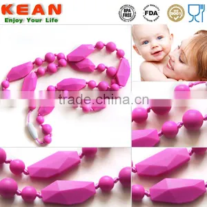 New Fashion DIY Baby Teething Chewable Beaded Necklace thumbnail-5