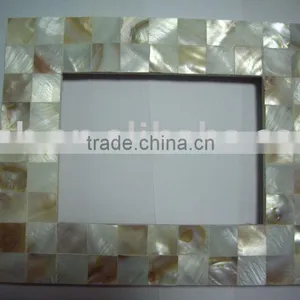 Natural Brown Dapple Mother of Pearl Shell Photo Frame thumbnail-1
