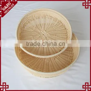 Graceful Weaved Round PP Rattan Bread Basket for Wholesale thumbnail-2