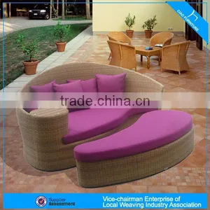 Leisure Rattan Sofa Bed Round Bed Outdoor Sunbed FL015 thumbnail-5
