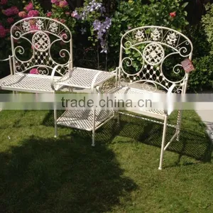 KD Packing Antique White Patio Companion Seat thumbnail-1