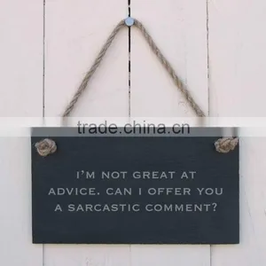 Decorative Natural Slate Hanging Sign ,welcome Plaque thumbnail-3