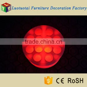 2015 New Product Design Rechargeable Color Changing Round LED Wine Tray thumbnail-5