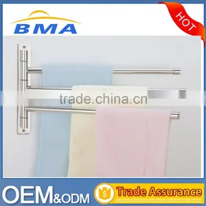 Stainless Steel 304 Wall Mounted Bathroom Towel Rack With 3 Remove Bars thumbnail-1