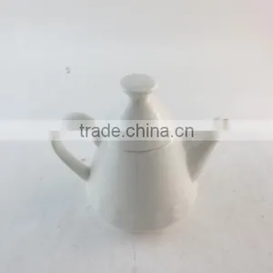 White Porcelain Small Capacity Cone Shape Teapot Cheap Price thumbnail-1