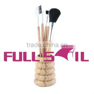High Quality 5pcs Cosmetic Brush Set With Wooden Handle and Wooden Case thumbnail-1