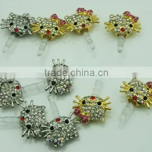 Metallic Phone Dustproof Plug With Diamond thumbnail-1