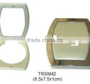 Aluminum Custom Logo Cosmetic Mirror/foldable Pocket Compact Mirror thumbnail-1