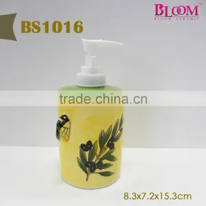 Ceramic Fancy Body Lotion Bottles With Plastic Pump thumbnail-1