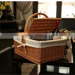 Cheap Wicker Woven Empty Picnic Baskets Wholesale thumbnail-3