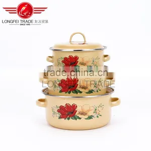 Chinese Hot Sale High Quality Cheap Enamel Cookware Sets / Casserole thumbnail-1