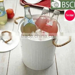 Rope Handle Metal Ice Bucket thumbnail-1