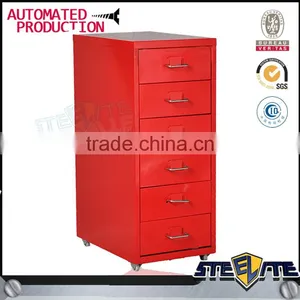 Korean Design Furniture Portable Lightweight Metal 6 Tiers Helmer/drawer/unit/red thumbnail-2