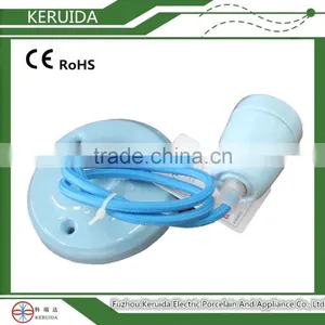Modern Ceramic Porcelain Ceiling Rose Pendant Lamp Holder E27 thumbnail-1