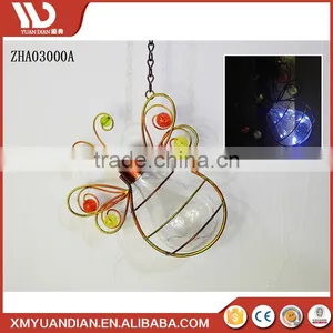 Resin Crafts Hanging Ornament Lantern Decoration Butterfly Ladybug Color Changing Led Handpainted Polyresin Hang Solar Light 20 thumbnail-1