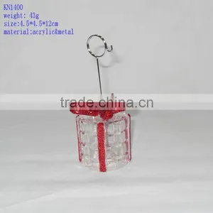 Acrylic Gift Box With LED Light Ornament Place Card Holder thumbnail-1