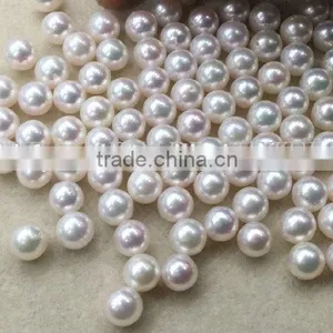 AAA Grade Wholesale Half Drilled Loose Akoya Pearls 8.5-9mm thumbnail-1