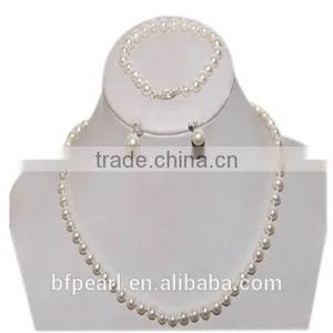 6-7mm Freshwater Pearl Jewelry Set With Sterling Silver Findings thumbnail-1