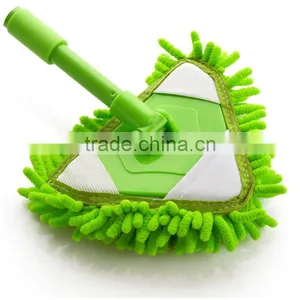 Telescopic Handle Green Triangle Chenille Mop, Microfiber Mop, Microfiber Duster Mop thumbnail-3