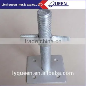Scaffolding Adjustable Screw Base Jack Steel Scaffolding Base Jack Solid and Hollow Available thumbnail-1