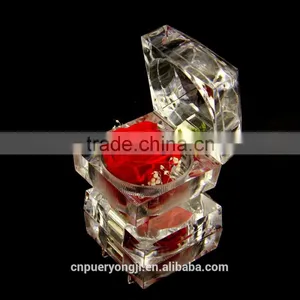 Factory Natural Direct Fresh Rose Head Preserved Flower Ring Box thumbnail-4