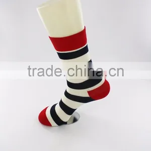 OEM Custom Colorful Combed Cotton Dress Business Men Happy Socks thumbnail-1