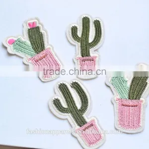 Custom High Quality Cactus Embroidered Patch for Clothes Embroidery Patch Made in China Choose Size/color thumbnail-1