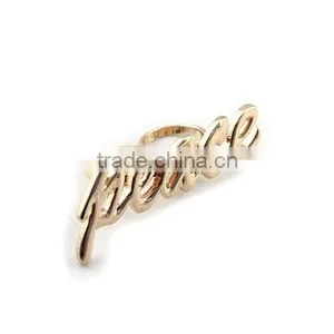2015 Hot Sale Silver Color Alloy Letter Rings for Girls thumbnail-6