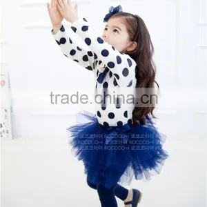 New Autumn Girls Clothing Sets Baby Girls Long Sleeve Polka Dots t Shirts+skirts-legging Baby Girls Outfits thumbnail-2
